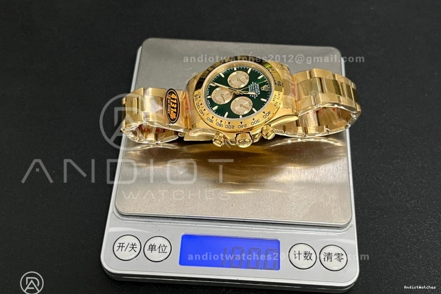 SmoothTexture V6 YG 2025 Dial Green Daytona 1:1 126508 Edition Best YG Bracelet QF QF4131 Weight) on (Gain 493 0523